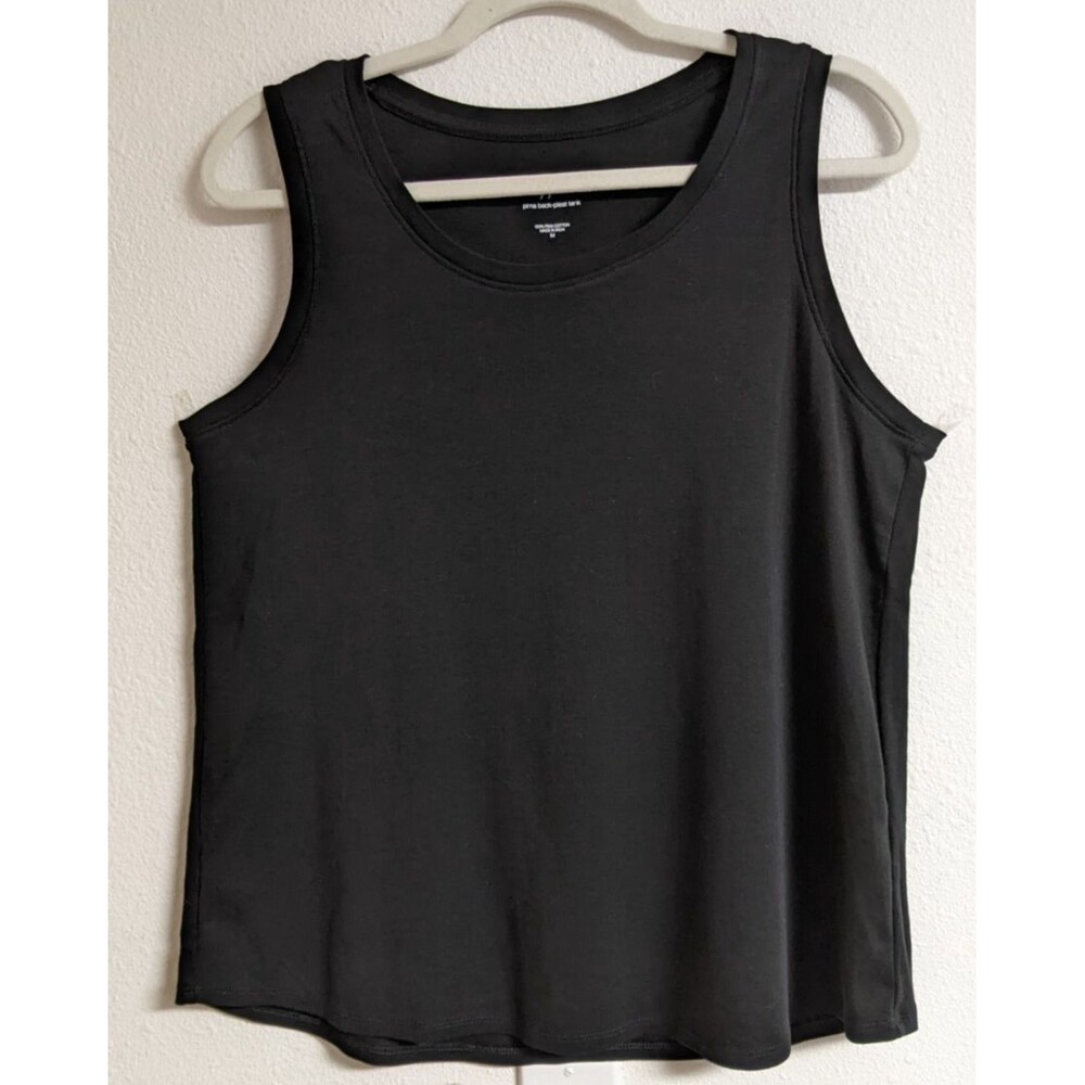 J.JILL Pima Cotton Back Pleat Sleeveless Tank Top Size Medium